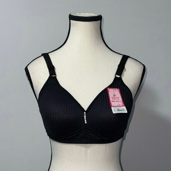 Black adjustable strap bra women’s size 38A NWT - Picture 4 of 7